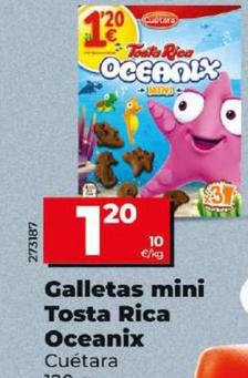 Oferta de Cuétara - Galletas Mini Tosta Rica Oceanic por 1,2€ en Dia