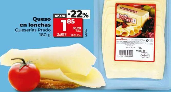 Oferta de Queserias Prado - Queso En Lonchas por 1,85€ en Dia