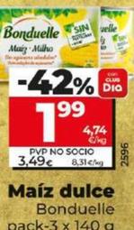 Oferta de Bonduelle - Maiz Dulce por 1,99€ en Dia