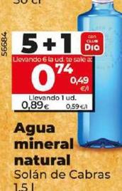 Oferta de Solán De Cabras - Agua Mineral Natural por 0,89€ en Dia