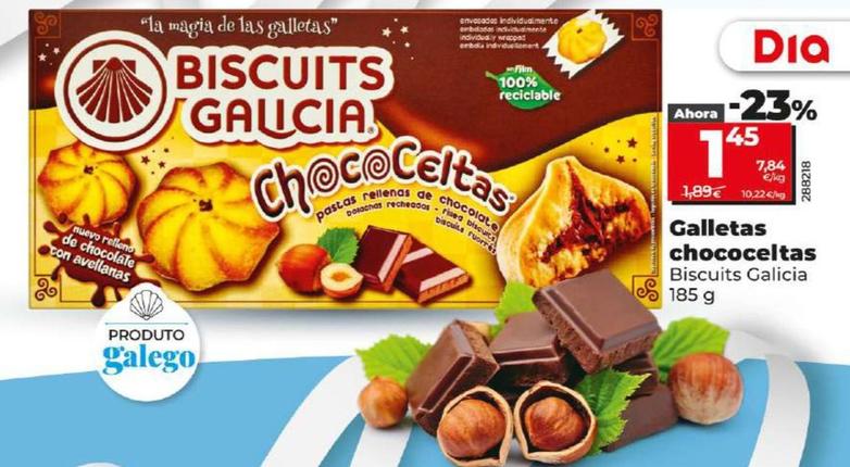 Oferta de Biscuits Galicia - Galletas Chococeltas por 1,45€ en Dia