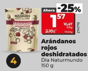 Oferta de Dia Naturmundo - Arándanos Rojos Deshidratados por 1,57€ en Dia