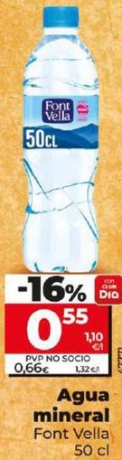 Oferta de Font Vella - Agua Mineral por 0,55€ en Dia