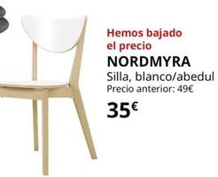 Oferta de Nordmyra - Silla, Blanco/Abedul  por 35€ en IKEA