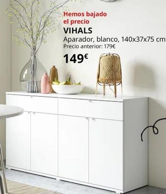 Oferta de Vihals - Aparador, Blanco, 140x37x75 cm por 149€ en IKEA
