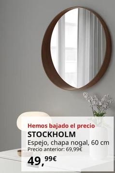 Oferta de Stockholm - Espejo, Chapa Nogal por 49,99€ en IKEA