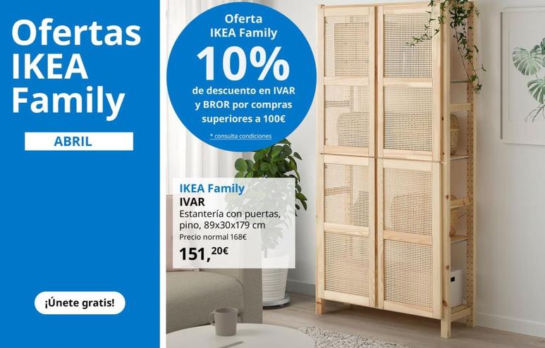 Oferta de Ivar - Estantería Con Puertas, Pino  por 151,2€ en IKEA