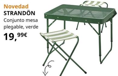 Oferta de Strandon - Conjunto Mesa Plegable, Verde por 19,99€ en IKEA
