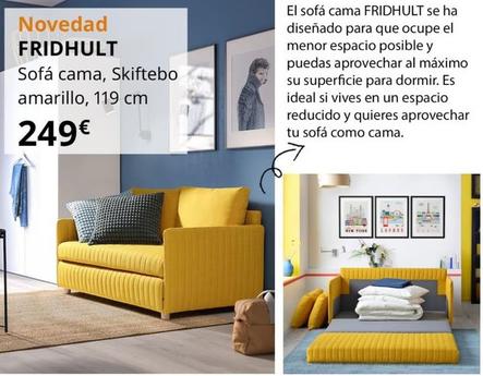 Oferta de Fridhult - Sofá Cama, Skiftebo Amarillo  por 249€ en IKEA