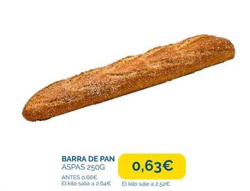 Oferta de Pan de barra por 0,63€ en Supermercados La Despensa