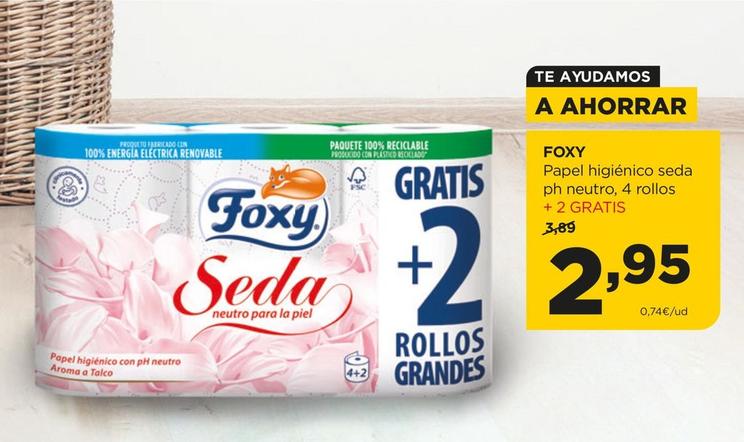 Oferta de Foxy - Papel Higiénico Seda Ph Neutro por 2,95€ en Alimerka