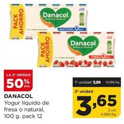 Oferta de Danacol - Yogur Líquido De Fresa O Natural por 7,29€ en Alimerka