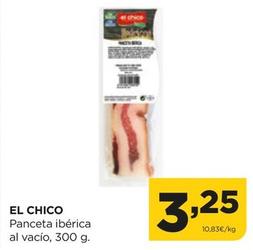 Oferta de El Chico - Panceta Ibérica Al Vacío por 3,25€ en Alimerka