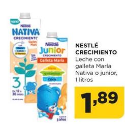 Oferta de Nestlé - Crecimiento Leche Con Galleta María Nativa / Junior por 1,89€ en Alimerka