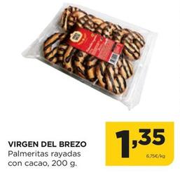 Oferta de Virgen Del Brezo Palmeritas Rayadas Con Cacao por 1,35€ en Alimerka