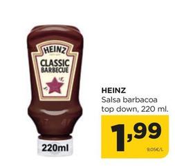 Oferta de Heinz - Salsa Barbacoa Top Down por 1,99€ en Alimerka