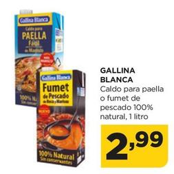 Oferta de Gallina Blanca - Caldo Para Paella O Fumet De Pescado 100% Natural por 2,99€ en Alimerka