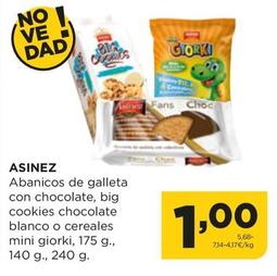 Oferta de Asinez - Abanicos De Galleta Con Chocolate por 1€ en Alimerka