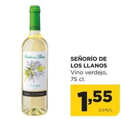 Oferta de Señorío De Los Llanos - Vino Verdejo por 1,55€ en Alimerka