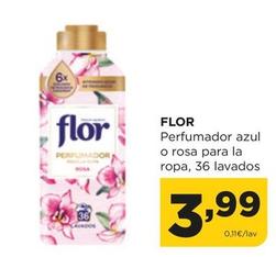 Oferta de Flor - Perfumador Azul O Rosa Para La Ropa por 3,99€ en Alimerka