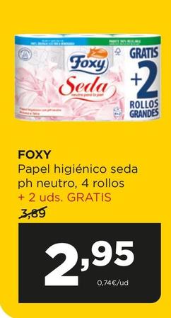 Oferta de Foxy - Papel Higiénico Seda Ph Neutro por 2,95€ en Alimerka