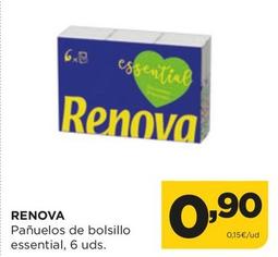 Oferta de Renova - Panuelos De Bolsillo Essential por 0,9€ en Alimerka