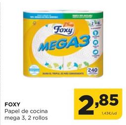 Oferta de Foxy - Papel De Cocina Mega 3 por 2,85€ en Alimerka