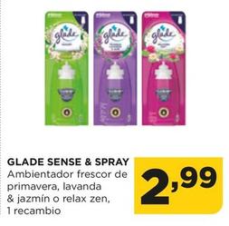 Oferta de Glade - Sense & Spray Ambientador Frescor De Primavera por 2,99€ en Alimerka