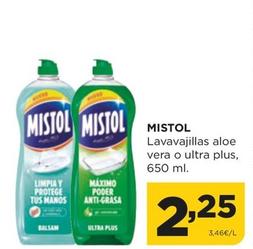 Oferta de Mistol - Lavavajillas Aloe Vera O Ultra Plus por 2,25€ en Alimerka