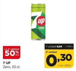 Oferta de 7 Up - Zero por 0,59€ en Alimerka