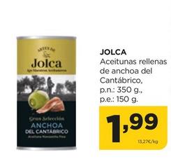 Oferta de Jolca - Aceitunas Rellenas De Anchoa Del Cantabrico por 1,99€ en Alimerka