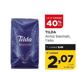 Oferta de Tilda - Arroz Basmati por 3,45€ en Alimerka