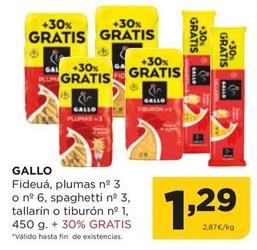 Oferta de Gallo - Fideua por 1,29€ en Alimerka