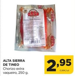 Oferta de Alta Sierra De Tineo - Chorizo Extra Vaqueiro por 2,95€ en Alimerka