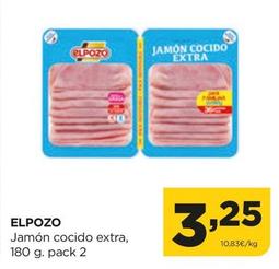 Oferta de Elpozo - Jamón Cocido Extra por 3,25€ en Alimerka
