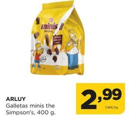 Oferta de Arluy - Galletas Minis The Simpson's por 2,99€ en Alimerka