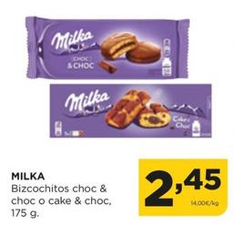 Oferta de Milka - Bizcochitos Choc & Choc O Cake & Choc por 2,45€ en Alimerka