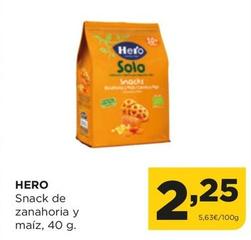 Oferta de Hero - Snack De Zanahoria Y Maíz por 2,25€ en Alimerka