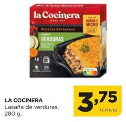 Oferta de La Cocinera - Lasana De Verduras por 3,75€ en Alimerka