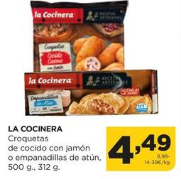 Oferta de La Cocinera - Croquetas De Cocido Con Jamón O Empanadillas De Atún por 4,49€ en Alimerka