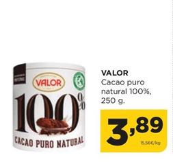 Oferta de Valor - Cacao Puro Natural 100% por 3,89€ en Alimerka