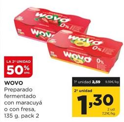 Oferta de Wovo - Preparado Fermentado Con Maracuyá O Con Fresa por 2,59€ en Alimerka