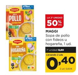 Oferta de Maggi - Sopa De Pollo Con Fideos U Hogareña por 0,8€ en Alimerka
