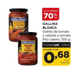 Oferta de Gallina Blanca - Sofrito De Tomate Y Cebolla O Tomate Frito Casero por 2,25€ en Alimerka