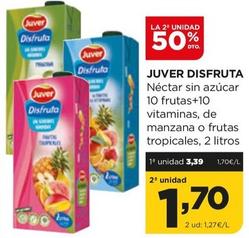 Oferta de Juver - Néctar Sin Azúcar 10 Frutas+10 Vitaminas, De Manzana O Frutas Tropicales por 3,39€ en Alimerka