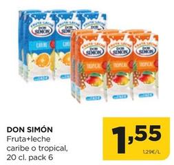 Oferta de Don Simón - Fruta+Leche Caribe O Tropical por 1,55€ en Alimerka