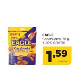 Oferta de Eagle - Cacahuetes por 1,59€ en Alimerka