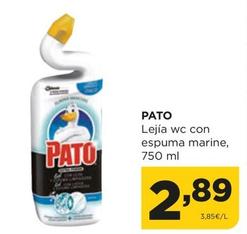 Oferta de Pato - Lejía Wc Con Espuma Marine por 2,89€ en Alimerka