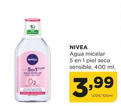 Oferta de Nivea - Agua Micelar 5 En 1 Piel Seca Sensible por 3,99€ en Alimerka