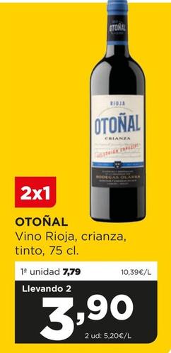 Oferta de Otoñal - Vino Rioja, Crianza, Tinto por 7,79€ en Alimerka
